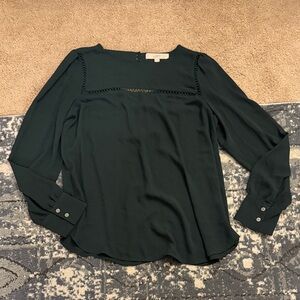 LOFT Dark Green Blouse